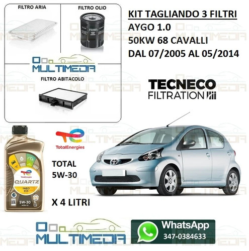 Kit tagliando filtri 4lt - 3, e